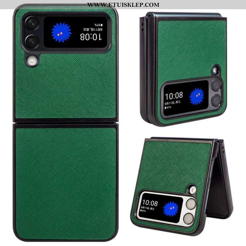 Etui do Samsung Galaxy Z Flip 4 Etui Folio Teksturowana Sztuczna Skóra